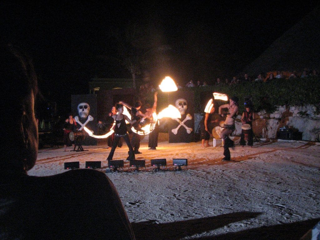 Fire Dancing at the resort