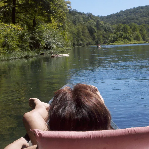 Canoeing on the Current River Ozark National Scenic Riverways Missouri.